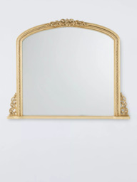 John Lewis Vintage French Overmantel Wall Mirror, 95 x 115cm, Antique Gold - thumbnail 1