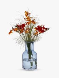 Dartington Crystal Jones Glass Vase, H22cm, Dusk Blue - thumbnail 3