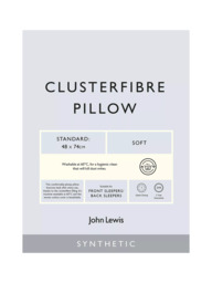 John Lewis Synthetic Clusterfibre Standard Pillow, Soft - thumbnail 3