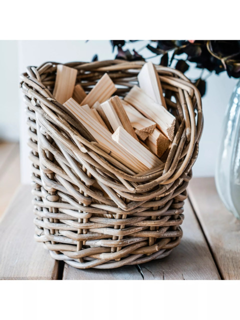 Ivyline Natural Wicker Kindling Basket, 24cm - image 1