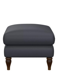 John Lewis Camber Leather Footstool, Dark Leg - thumbnail 3