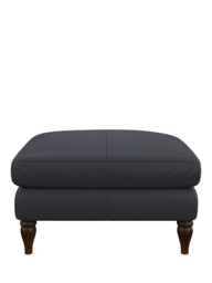John Lewis Camber Leather Footstool, Dark Leg - thumbnail 5