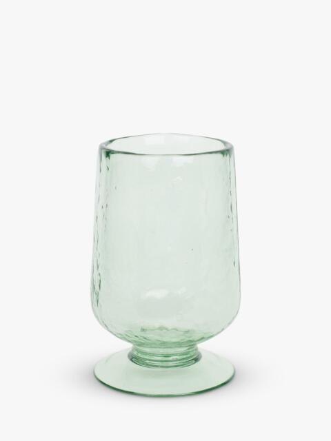 Neptune Raynes Medium Hammered Glass Hurricane Vase, H22cm, Green - image 1