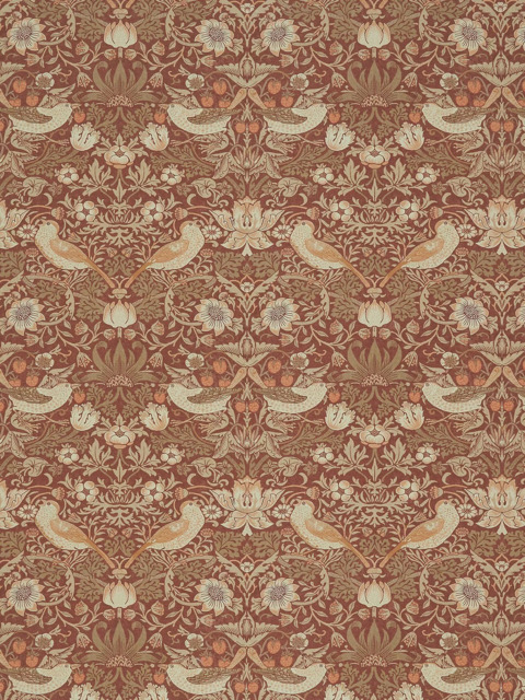 William Morris At Home Strawberry Thief Made to Measure Curtains or Roman Blind, Woad - image 1