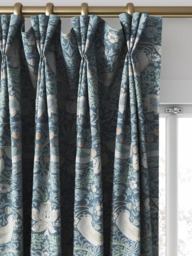 William Morris At Home Strawberry Thief Made to Measure Curtains or Roman Blind, Woad - thumbnail 6