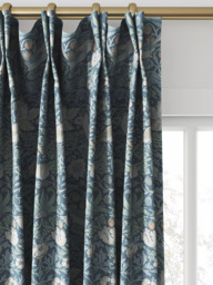 William Morris At Home Strawberry Thief Made to Measure Curtains or Roman Blind, Woad - thumbnail 4