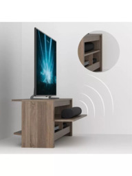 AVF Calibre Sound 120 TV Stand for TVs up to 60”, Sawn Oak - thumbnail 3