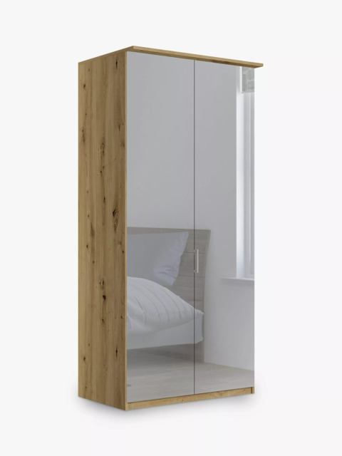 John Lewis Elstra 100cm Wardrobe with Mirrored Hinged Doors - image 1
