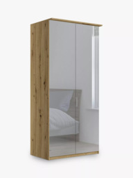 John Lewis Elstra 100cm Wardrobe with Mirrored Hinged Doors - thumbnail 1