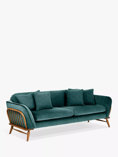 ercol for John Lewis Hexton Large 3 Seater Sofa, Vintage Ash Leg - image 1