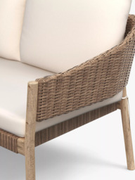 John Lewis Burford 5-Seater Woven Corner Garden Sofa, FSC-Certified (Acacia Wood), Natural - thumbnail 2