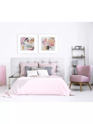 John Lewis Natasha Barnes 'Impression' Framed Print, Set of 2, 61.5 x 61.5cm, Pink/Multi - thumbnail 2