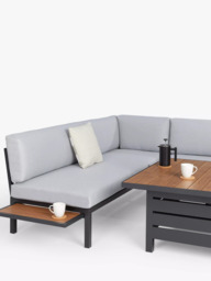 John Lewis Platform 8-Seater Corner Garden Dining/Lounge Set with Height-Adjustable Table, Green - thumbnail 5