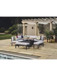 John Lewis Platform 8-Seater Corner Garden Dining/Lounge Set with Height-Adjustable Table, Green - thumbnail 2