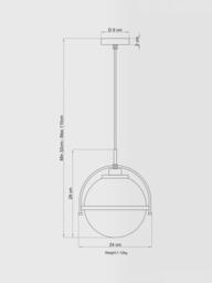 John Lewis Contour Pendant Ceiling Light, Smoke - thumbnail 6