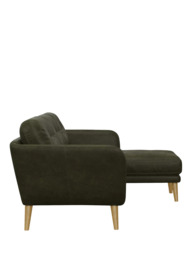 John Lewis Arlo RHF Chaise Leather Sofa, Light Leg - thumbnail 3