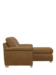 John Lewis Camden RHF Chaise Leather Sofa Bed, Light Leg - thumbnail 3