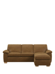 John Lewis Camden RHF Chaise Leather Sofa Bed, Light Leg - thumbnail 5