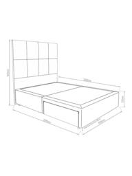 Hypnos Pocket Sprung Upholstered 2 Drawer Divan Base, King Size - thumbnail 4