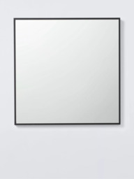 John Lewis Square Mirror, 55 x 55cm, Black