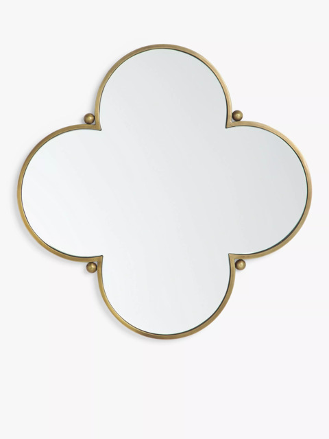 John Lewis Flower Metal Wall Mirror, 66 x 66cm, Antique Gold - image 1