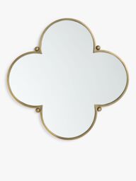 John Lewis Flower Metal Wall Mirror, 66 x 66cm, Antique Gold