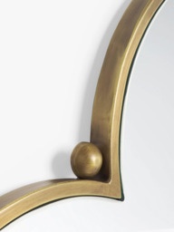 John Lewis Flower Metal Wall Mirror, 66 x 66cm, Antique Gold - thumbnail 3