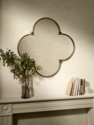 John Lewis Flower Metal Wall Mirror, 66 x 66cm, Antique Gold - thumbnail 2