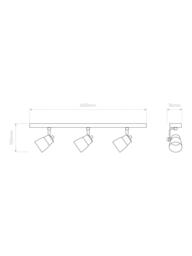 Astro Juno 3 Spotlight Ceiling Bar, Metallic Brass - thumbnail 5