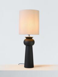 John Lewis Adila Ceramic Table Lamp, Black