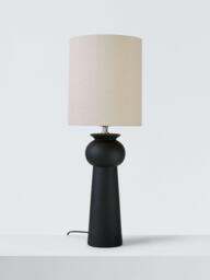 John Lewis Adila Ceramic Table Lamp, Black - thumbnail 3