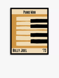 John Lewis Dalston 606 'Billy Joel' Framed Print, 52 x 42cm, Multi - thumbnail 1