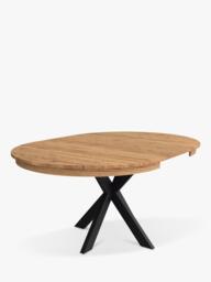 John Lewis Woburn Straight Edge Oval Extending Dining Table, Natural - thumbnail 4