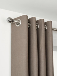 John Lewis Made to Order Select Eyelet Curtain Pole with Ball Finial, Wall Fix, Dia.25mm - thumbnail 1