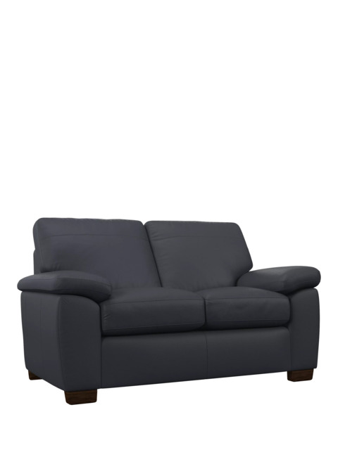 John Lewis Camden Small 2 Seater Leather Sofa, Dark Leg - image 1