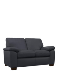 John Lewis Camden Small 2 Seater Leather Sofa, Dark Leg