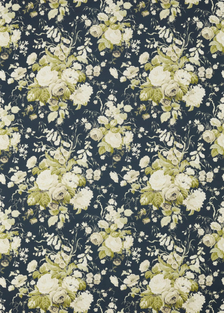 Sanderson Stapleton Park Made to Measure Curtains or Roman Blind, Navy/Olive - image 1