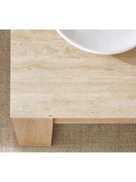 Pottery Barn Travertine Coffee Table, Fog - thumbnail 5