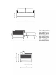 Innovation Living Cane Sofa Bed, Mixed Dance Natural 527 - thumbnail 2
