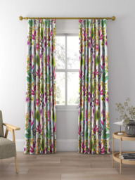 Harlequin Nalina Made to Measure Curtains or Roman Blind, Flamingo/Papaya/Loganberry - thumbnail 3