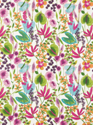 Harlequin Nalina Made to Measure Curtains or Roman Blind, Flamingo/Papaya/Loganberry - thumbnail 1