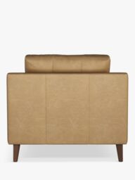 John Lewis Draper Motion Leather Armchair with Footrest Mechanism, Dark Leg - thumbnail 4