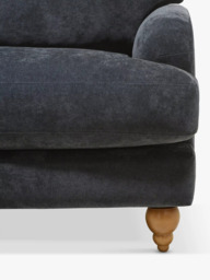 John Lewis Clover Large 3 Seater Sofa, Dark Leg, Chunky Chenille Charcoal - thumbnail 5