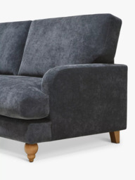 John Lewis Clover Large 3 Seater Sofa, Dark Leg, Chunky Chenille Charcoal - thumbnail 4