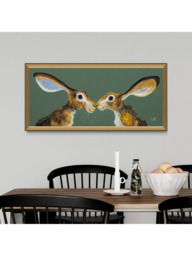 John Lewis Quinn Russell 'Sweet Kisses' Framed Print, 50 x 105cm, Green/Gold - thumbnail 2
