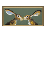 John Lewis Quinn Russell 'Sweet Kisses' Framed Print, 50 x 105cm, Green/Gold