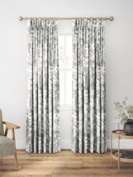 Clarke & Clarke Kisumu Made to Measure Curtains or Roman Blind, Noir - thumbnail 5
