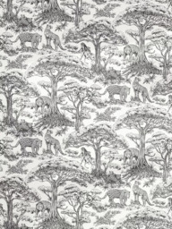 Clarke & Clarke Kisumu Made to Measure Curtains or Roman Blind, Noir - thumbnail 1