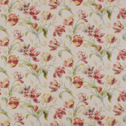 Laura Ashley Gosford Meadow Made to Measure Curtains or Roman Blind, Cranberry - thumbnail 1
