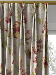 Laura Ashley Gosford Meadow Made to Measure Curtains or Roman Blind, Cranberry - thumbnail 4